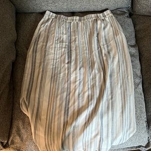 Carve Striped Midi Skirt